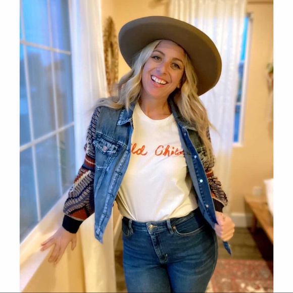 KNITTED SLEEVE BUTTON DOWN DENIM JACKET - Picture 3 of 8